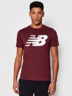 NEW BALANCE T-SHIRT KOSZULKA MĘSKA BORDO Z LOGO BAWEŁNIANA XS