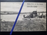 HALICZ 1918 Widok na Dniestr Żuraw Taśmociąg Kresy BURSZTYN LWÓW FRANKIWSK