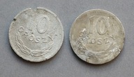 PRL 10 GROSZY 1962 ZESTAW 2 SZT. SŁABE