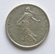 Francja 5 Franków 1965r. Typ Siewczyni Ag 14