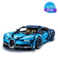 Klocki konstrukcyjne samochód sportowy Bugatti Chiron 56 cm