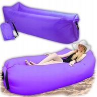 LAZY BAG NADMUCHIWANA SOFA NA PLAŻE FOTEL LEŻAK MATERAC 200KG 190x70 FIOLET