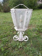 RETRO DUŻA Stara, stylowa, metalowa lampa, latarnia ogrodowa CIĘŻKA