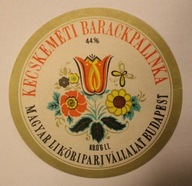 ETYKIETA - PALINKA - KECSKEMETI BARACKPALINKA - MAGYAR, BUDAPESZT, WĘGRY