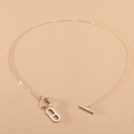 Złota cienka zawieszka z oryginalnym zapięciem