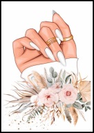 A2 PLAKAT DO SALONU MANICURE PEDICURE PAZNOKCIE, SALON MANICURE URODY