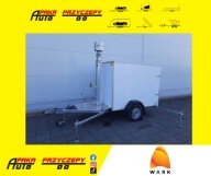 PRZYCZEPA Z MASZTEM TELESKOPOWYM DO MONITORINGU