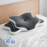 Chłodząca poduszka ergonomiczna z pianki memory podpierająca kark na bóle