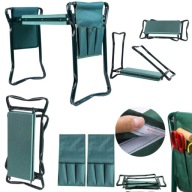 TABORET KRZESŁO KLĘCZNIK SKŁADANY OGRODOWY 3W1 WYGODNY + PRZYBORNIK