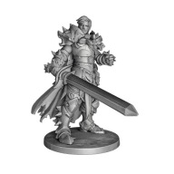 Figurka Dark Fantasy Wojownik z Mieczem 15 cm srebrna 3D PLA – Desumo