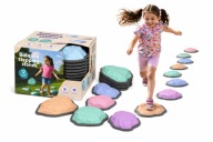 ŚCIEŻKA SENSORYCZNA Klocki Schodki Kamienie Tor Przeszkód Montessori 12szt