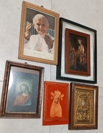Obrazy Ramki Jan Paweł II Jezus Maria Stare Okazja
