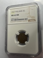 2 GROSZE 1927 ROK NGC MS 62