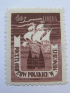 Poczta Międzyobozowa w Niemczech - Lubeka - żaglowiec - Fi. 2 (*)