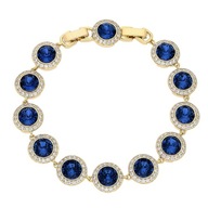 81637 Bransoletka 18K pozłacana 20-17 CM 12 MM SAPPHIRE CRYSTAL Swarovski