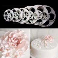 Róża , kwiat, wykrawacz, dekoracja ,zestaw 6 sztuk do tortów, ciast