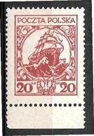 211 II** czerwony pap."V" ZR 12 1/2 : 12 3/4 z 205 - 215 margines gwarancja