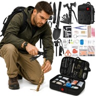 NAJWIĘKSZY ZESTAW SURVIVAL 92w1 WOJSKOWY MULTITOOL TAKTYCZNY EDC