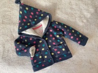 Kurtka kropki f&f sweterek futerko 80 9-12m