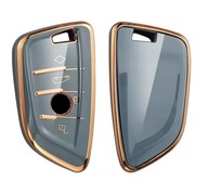 Szaro-złote etui na kluczyk BMW X1 X3 X5 X6 X7 G01 G11 G20 G30 F10 F15 F16