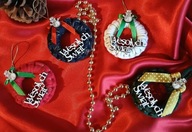 Ozdoby choinkowe handmade makrama