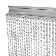 VerRich Zasłona Drzwiowa Łańcuchowa 90x200 Aluminiowa Moskitiera