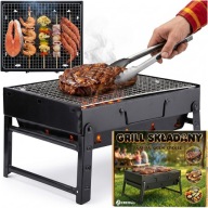 GRILL SKŁADANY WĘGLOWY TURYSTYCZNY KOMPAKTOWY SOLIDNY PRZENOŚNY BBQ WALIZKA