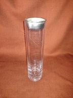 SZKLANY POJEMNIK Z PRZYKRYWKĄ STALOWĄ