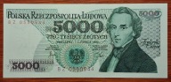 PRL 5000 zł 1982 BZ 0550544 Stan unc