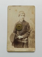 WALERIAN TWARDZICKI, CARSKA WARSZAWA - MŁODY KOLEJARZ - KARTONIK 1891 r.