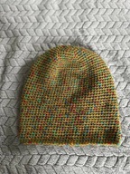 Ręcznie robiona czapka – melanż kolorów - 100 % handmade
