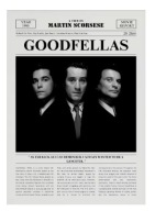Plakat „Movie Times” – Minimalistyczny Plakat Filmowy w Stylu Gazety