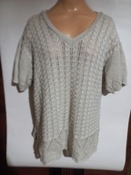 Sweterek letni 48 ażurowy dzianina bluza akryl jak nowy