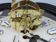 STARY DUZY FRANCUSKI ZEGAR WISZACY BAWOLE OKO DREWNIANY ZDOBIONY