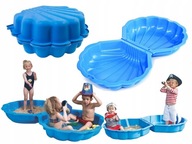 DUŻA PIASKOWNICA BASEN MAXI ZAMYKANA MUSZELKA PLASTIKOWA Z POKRYWĄ XXXL 3w1