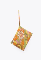 M A N G O torebka worek saszetka żółta kwiaty kolorowa pomarańczowa boho XL