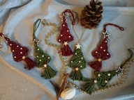 Ozdoby choinkowe handmade makrama