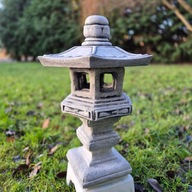 Japońska lampa ogrodowa Tachi-Doro 42 cm Figura Ogrodowa Betonowa Czarna