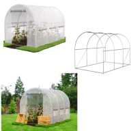 TUNEL FOLIOWY OGRODOWY SZKLARNIA DO ROŚLIN STELAŻ OCYNK FOLIA UV 2x3x2m 6m2