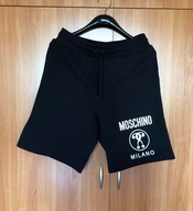 Nowe czarne męskie krótkie spodenki, szorty Moschino Milano rozm. S