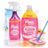 PŁYN DO MYCIA SZYB BEZ SMUG + PŁYN DO MYCIA PODŁÓG BEZ UŻYCIA WODY Pink