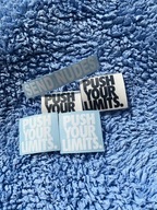 Naklejka na samochód rower Push your limits. 4,1x4,5cm Białe