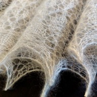 Chusta kid moher jedwab merino rękodzieło