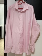 U Koszula Taylor Wright subtelne paski krateczka pudrowy róż duża 3XL