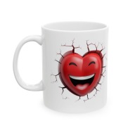 KUBEK SERCE LOVE UŚMIECH NA PREZENT DLA NIEJ DLA MAMY WALENTYNKI