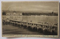 ZOPPOT - SOPOT. Molo drewniane. Hotel "Grand", STARA, 1949 rok