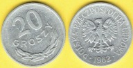 POLSKA 20 groszy 1962 r.