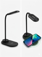 Stylowa Lampa Biurkowa LED z Ładowarką Indukcyjną Qi 2w1 – HIT!