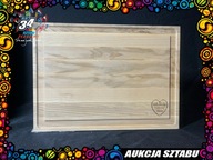 Drewniana deska do serwowania prostokąt Unikat 34 Finał WOŚP Sztab Żegocina