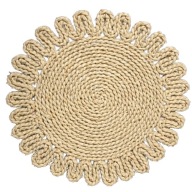PODKŁADKA MATA NA STÓŁ NARURALNA PLECIONA 38CM